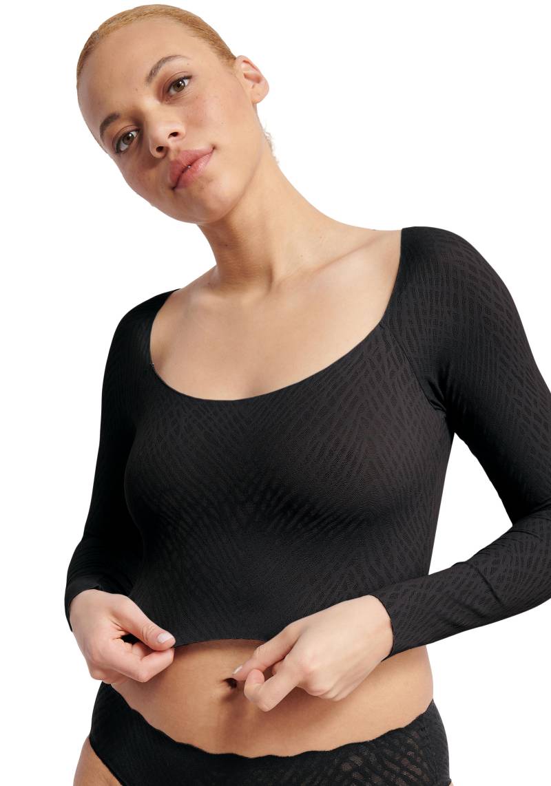sloggi Langarmshirt »ZERO Feel Bliss Top Long Sle.«, (1 tlg.), nahtlos mit Spitzenoptik von sloggi