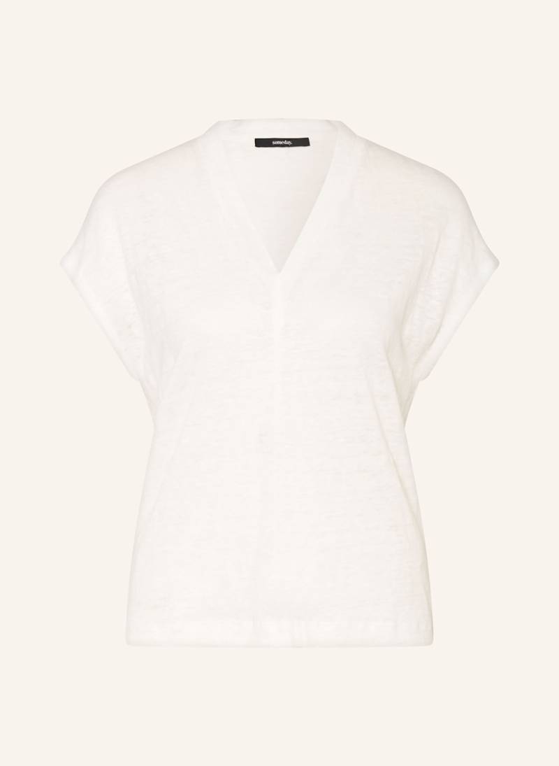 Someday T-Shirt Kuinn Aus Leinen weiss von someday