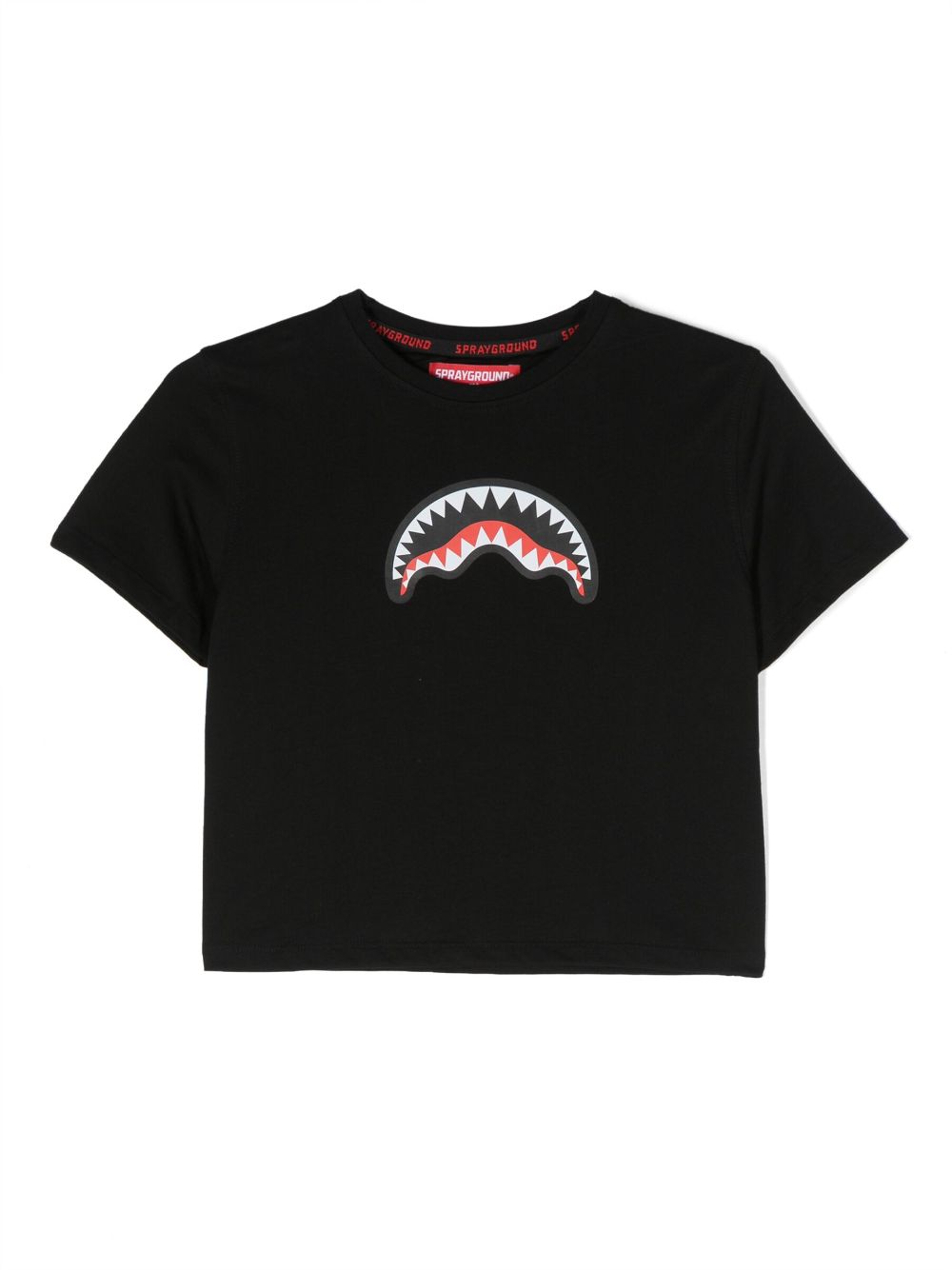 sprayground kid shark teeth-print T-shirt - Black von sprayground kid