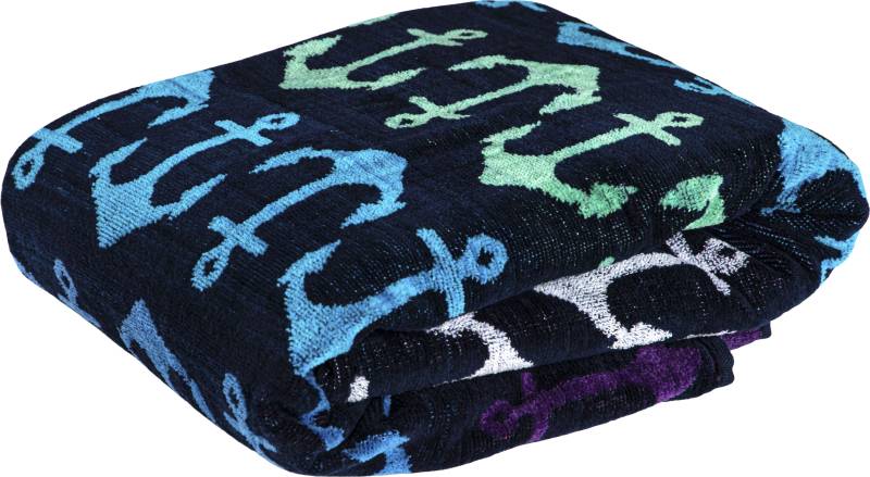 stuco Strandtuch »Small Anchor«, (1 St., Strandtuch 90 x 165 cm), Motiv Anker von stuco