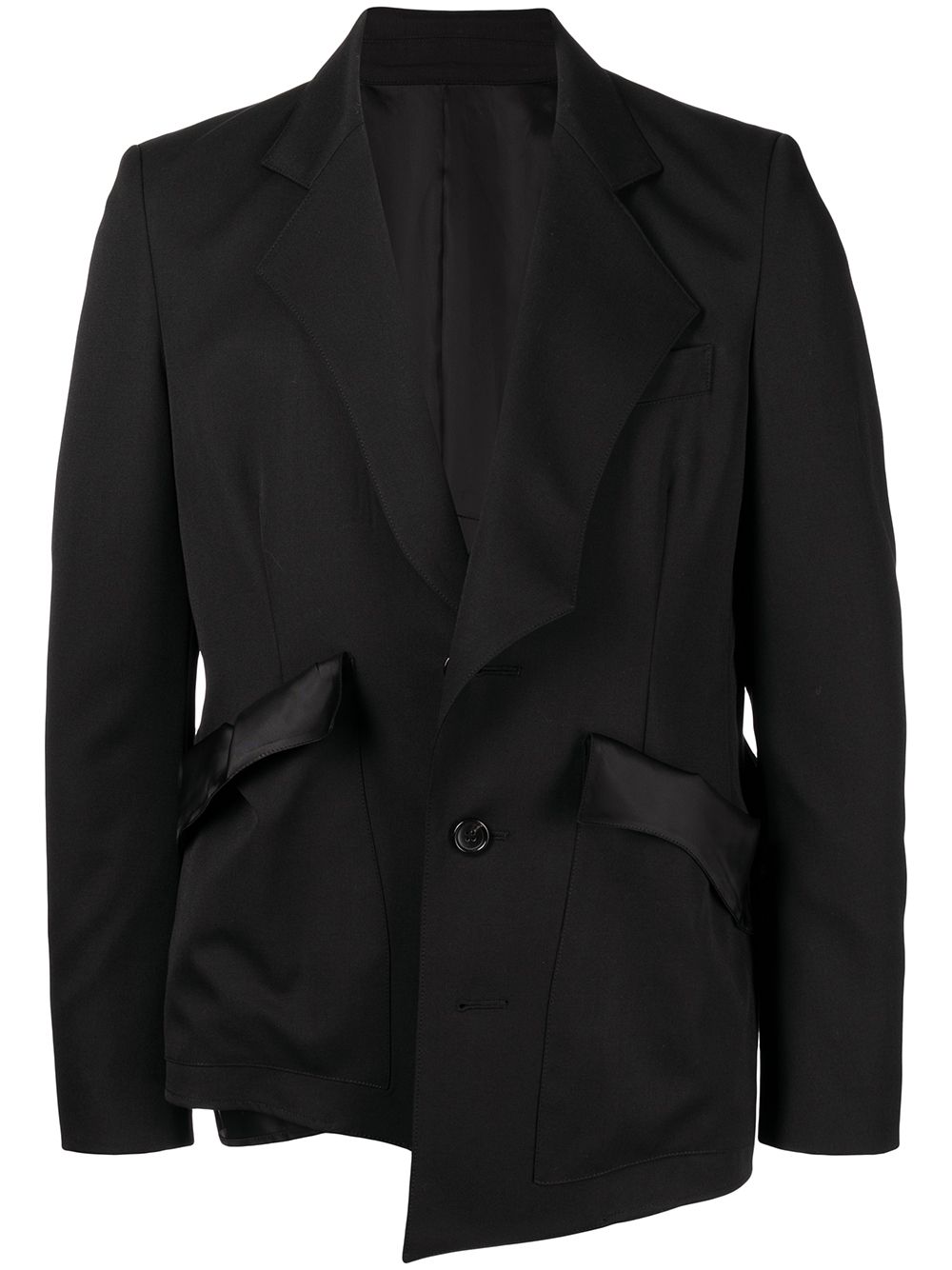 sulvam asymmetric single-breasted blazer - Black von sulvam