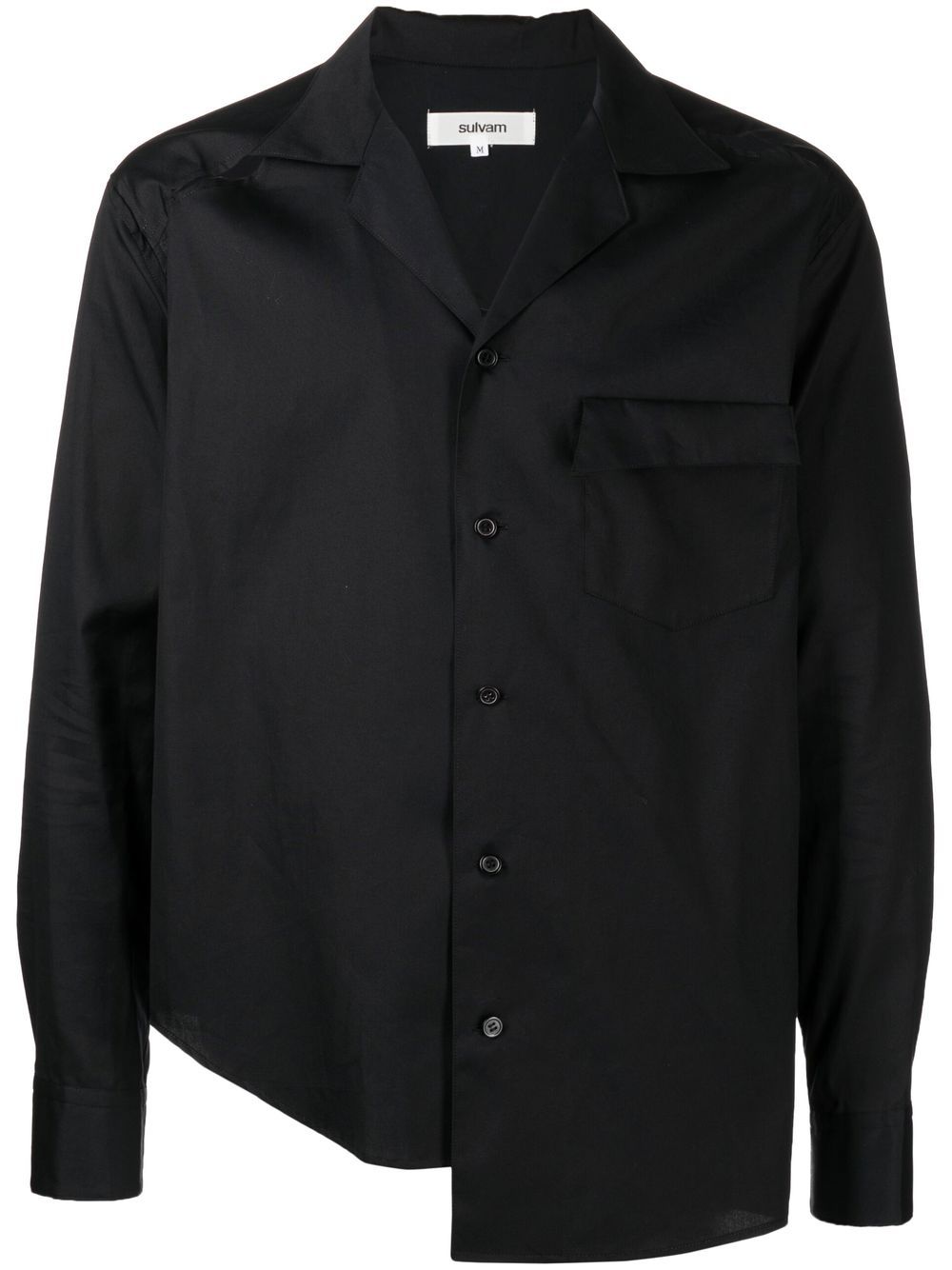 sulvam cut-out asymmetric shirt - Black von sulvam