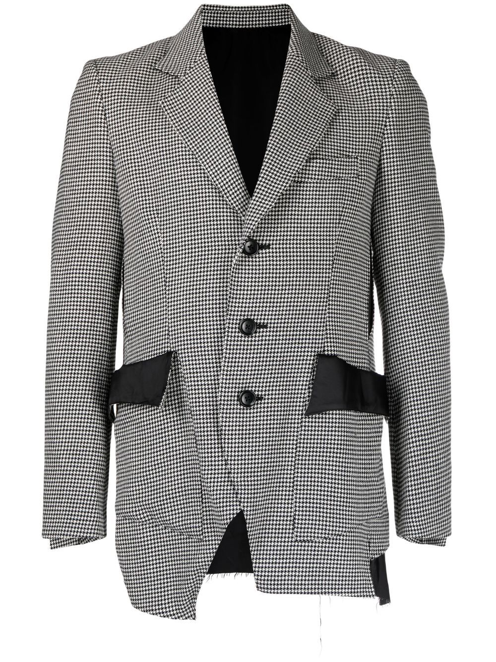 sulvam houndstooth layered blazer - Black von sulvam