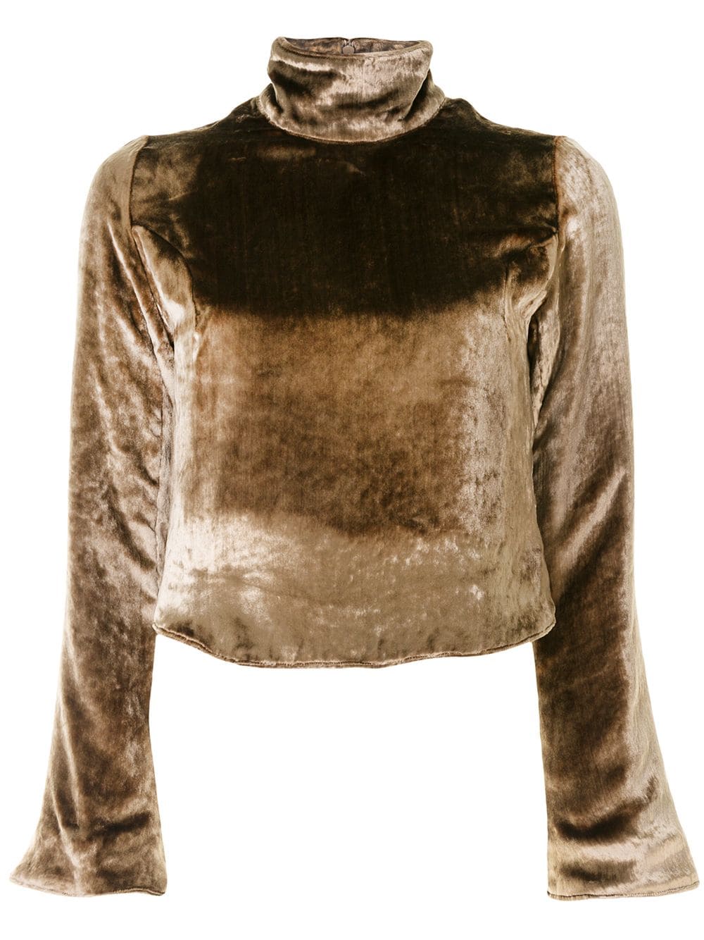 sulvam velvet cropped sweatshirt - Brown von sulvam