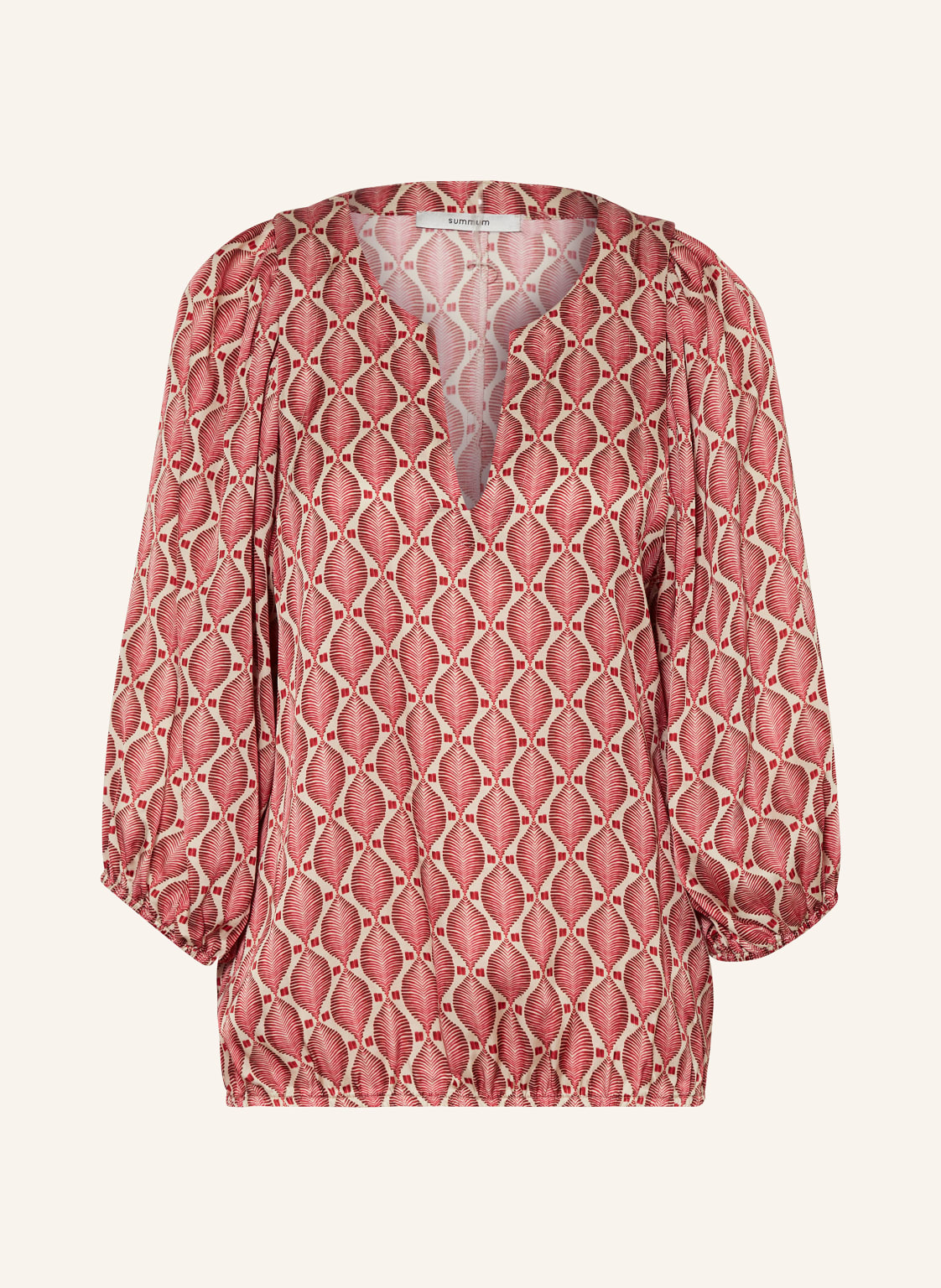Summum Woman Blusenshirt Aus Satin Mit 3/4-Arm rot Summum Woman Blusenshirt Aus Satin Mit 3/4-Arm rot von summum woman