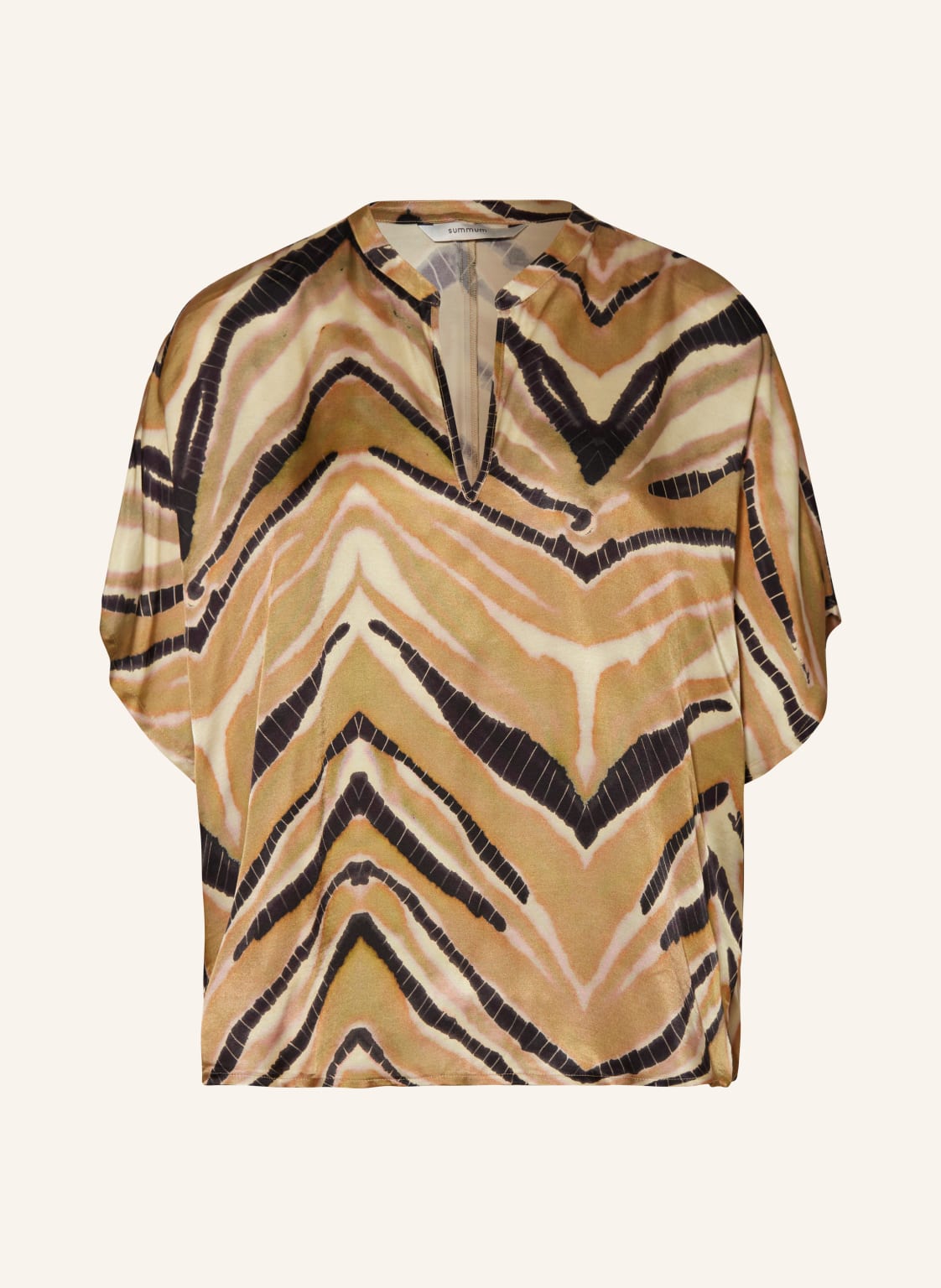 Summum Woman Blusenshirt Aus Satin gruen von summum woman