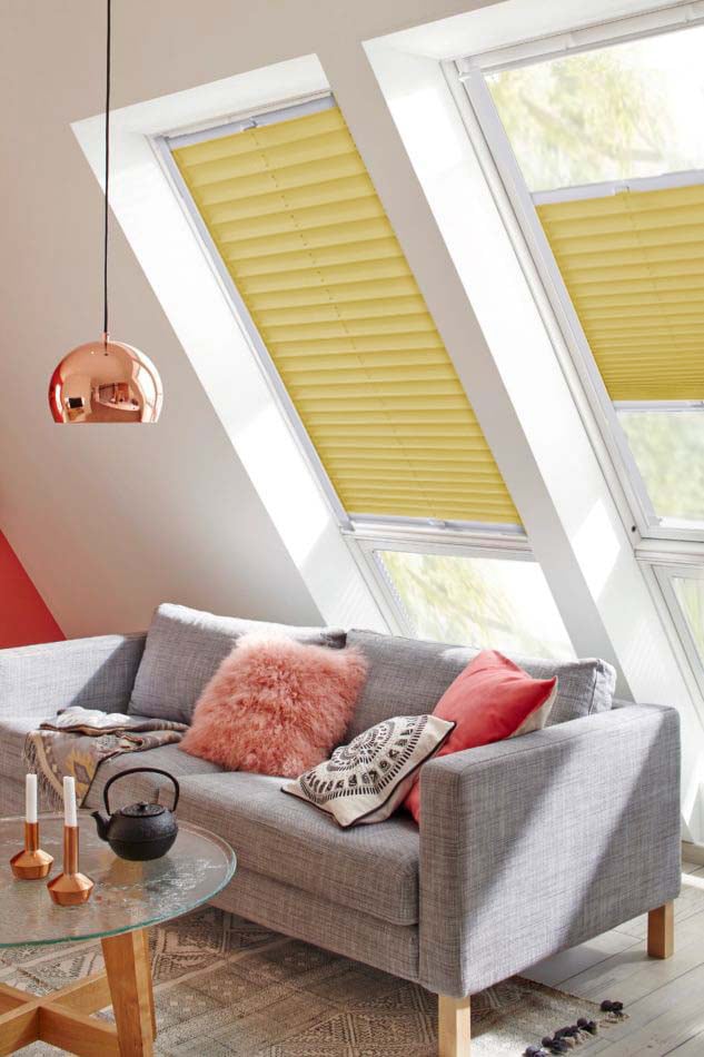 sunlines Dachfensterplissee »Classic Style Crepe«, Lichtschutz, verspannt, mit Führungsschienen von sunlines