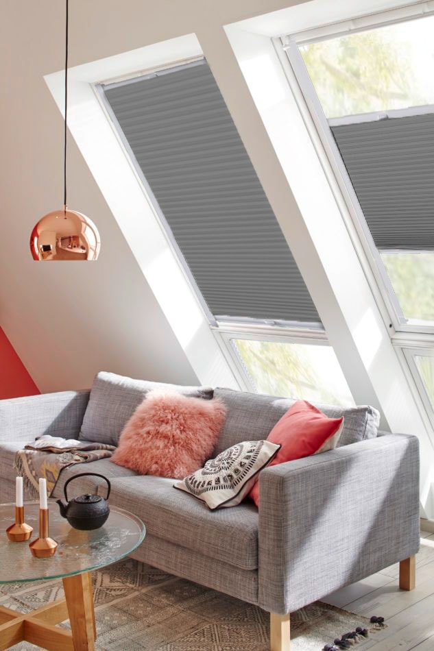 sunlines Dachfensterplissee »StartUp Style Honeycomb VD«, abdunkelnd, verspannt, mit Führungsschienen von sunlines