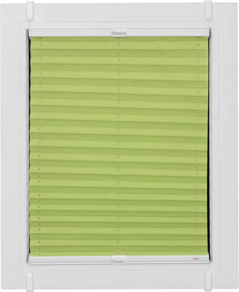 sunlines Plissee »One Size Style Crush«, blickdicht, ohne Bohren, verspannt, Zubehörfarbe weiss, zum Klemmen von sunlines