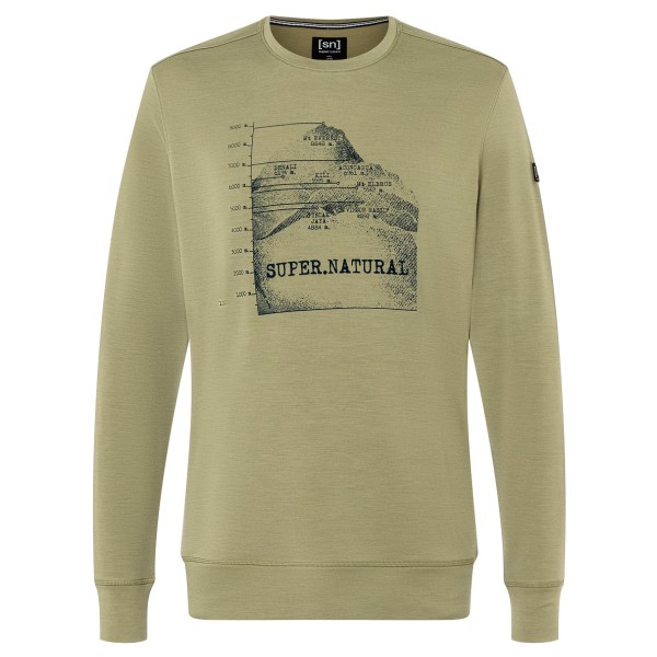 super.natural - 7 Peaks Crew - Pullover Gr 54 - XL oliv von super.natural