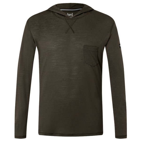 super.natural - Light Hoodie - Merinohoodie Gr 56 - XXL oliv von super.natural