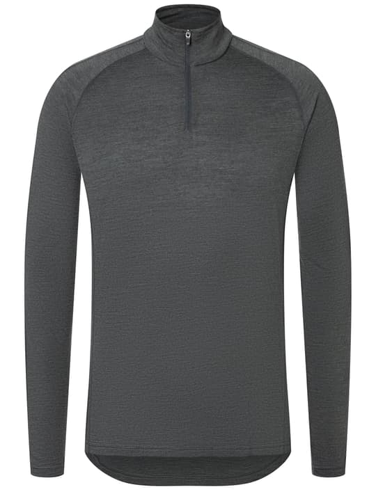 super.natural M Base 1/4 ZIP 175 Thermoshirt grau von super.natural