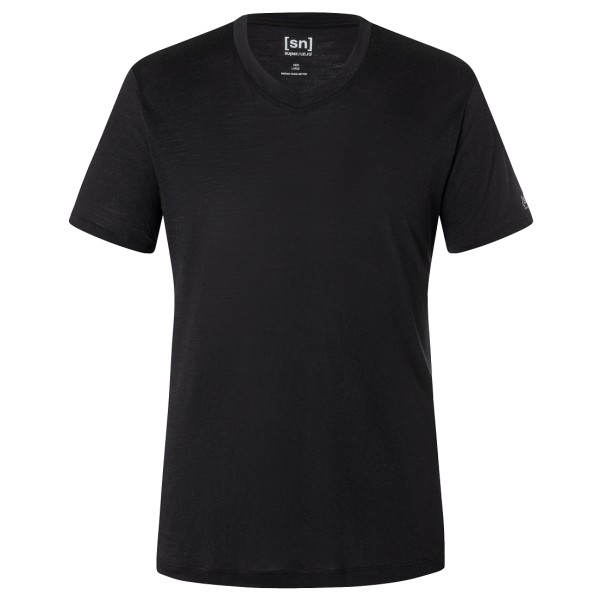 super.natural - Sierra 140 V Neck - T-Shirt Gr S schwarz von super.natural