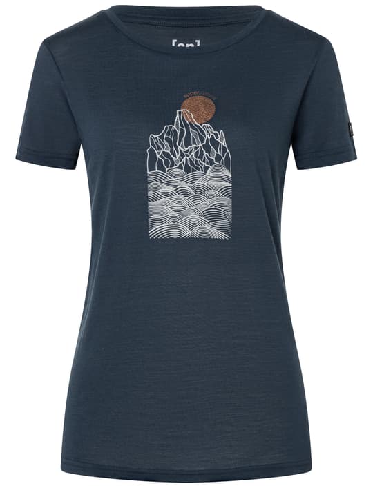 super.natural W Preikestolen Cliffs T-Shirt dunkelblau von super.natural