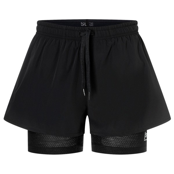 super.natural - Women's Double Layer Shorts - Shorts Gr 38 - M schwarz von super.natural