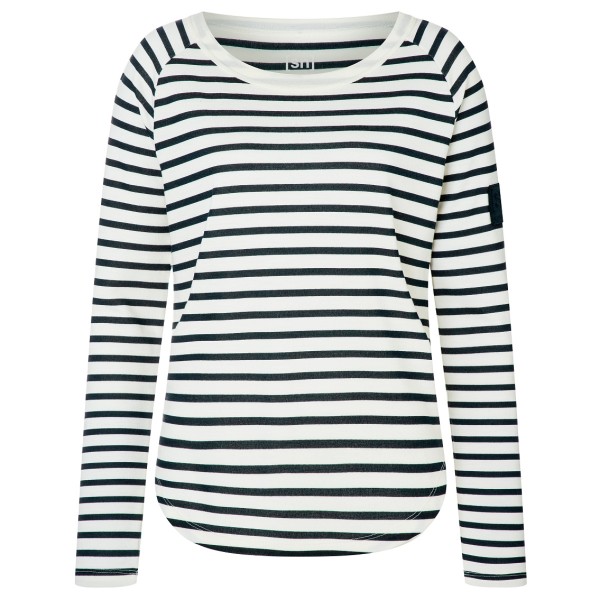 super.natural - Women's Everyday Stripe Bio Crew - Merinopullover Gr M weiß/grau von super.natural