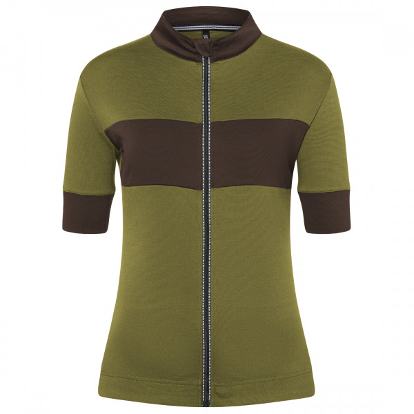 super.natural - Women's Grava Jersey - Velotrikot Gr L oliv von super.natural