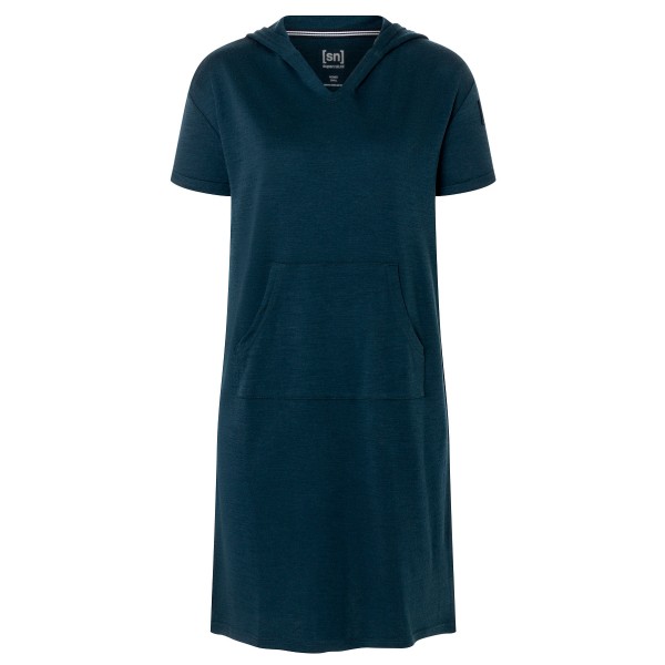 super.natural - Women's Hooded Bio Dress - Kleid Gr 38 - M blau von super.natural