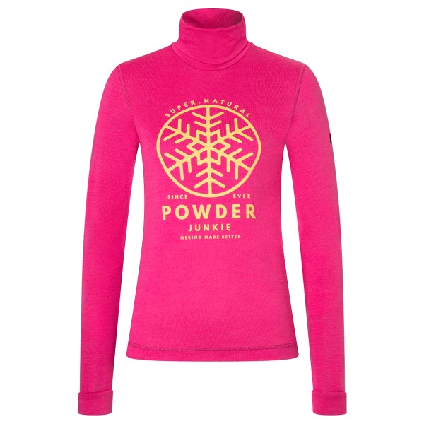 super.natural - Women's Powder Junkie Turtle - Longsleeve Gr S rosa von super.natural