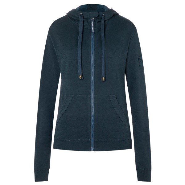 super.natural - Women's Solution Bio Hoodie - Merinohoodie Gr 34 - XS blau von super.natural