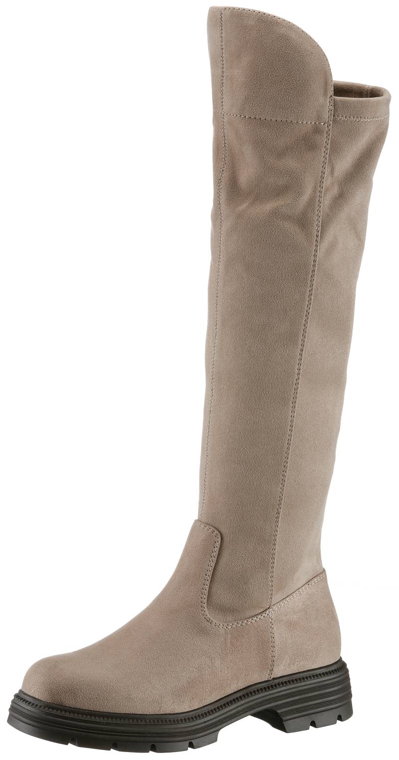 Tamaris Overkneestiefel, Blockabsatz, Langschaftstiefel, Overkneestiefel, vegane Verarbeitung von tamaris