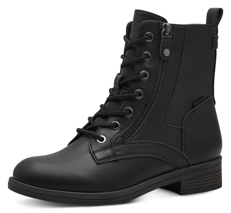 Tamaris Schnürboots, Blockabsatz, Schnürboots Stiefelette mit Zierreissverschluss von tamaris