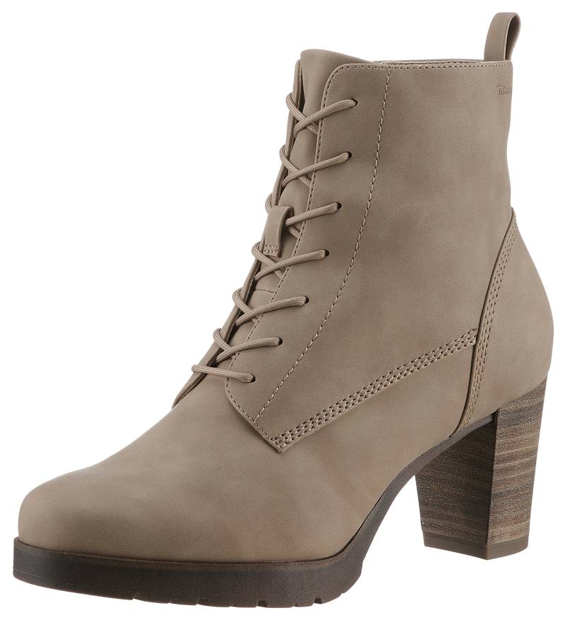 Tamaris Schnürstiefelette, Trichterabsatz, Stiefelette, Businessmode in veganer Verarbeitung von tamaris