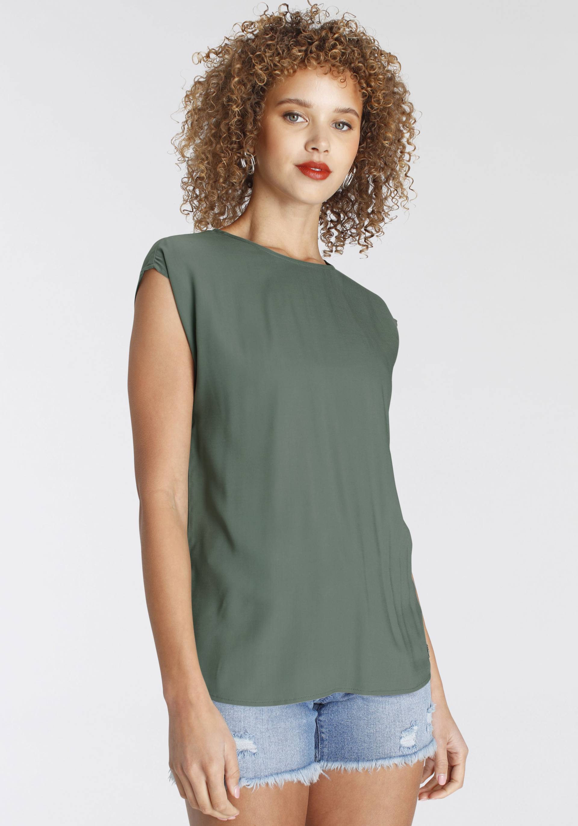 Tamaris Shirtbluse, mit abgerundetem Saum von tamaris