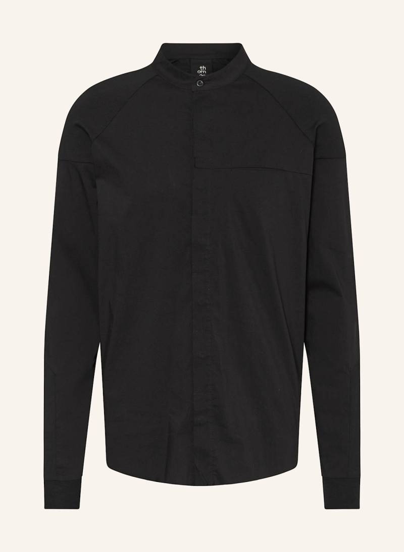 Thom/Krom Hemd Comfort Fit Im Materialmix schwarz von thom/krom