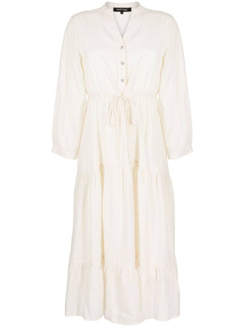 tout a coup V-neck pleated dress - White von tout a coup