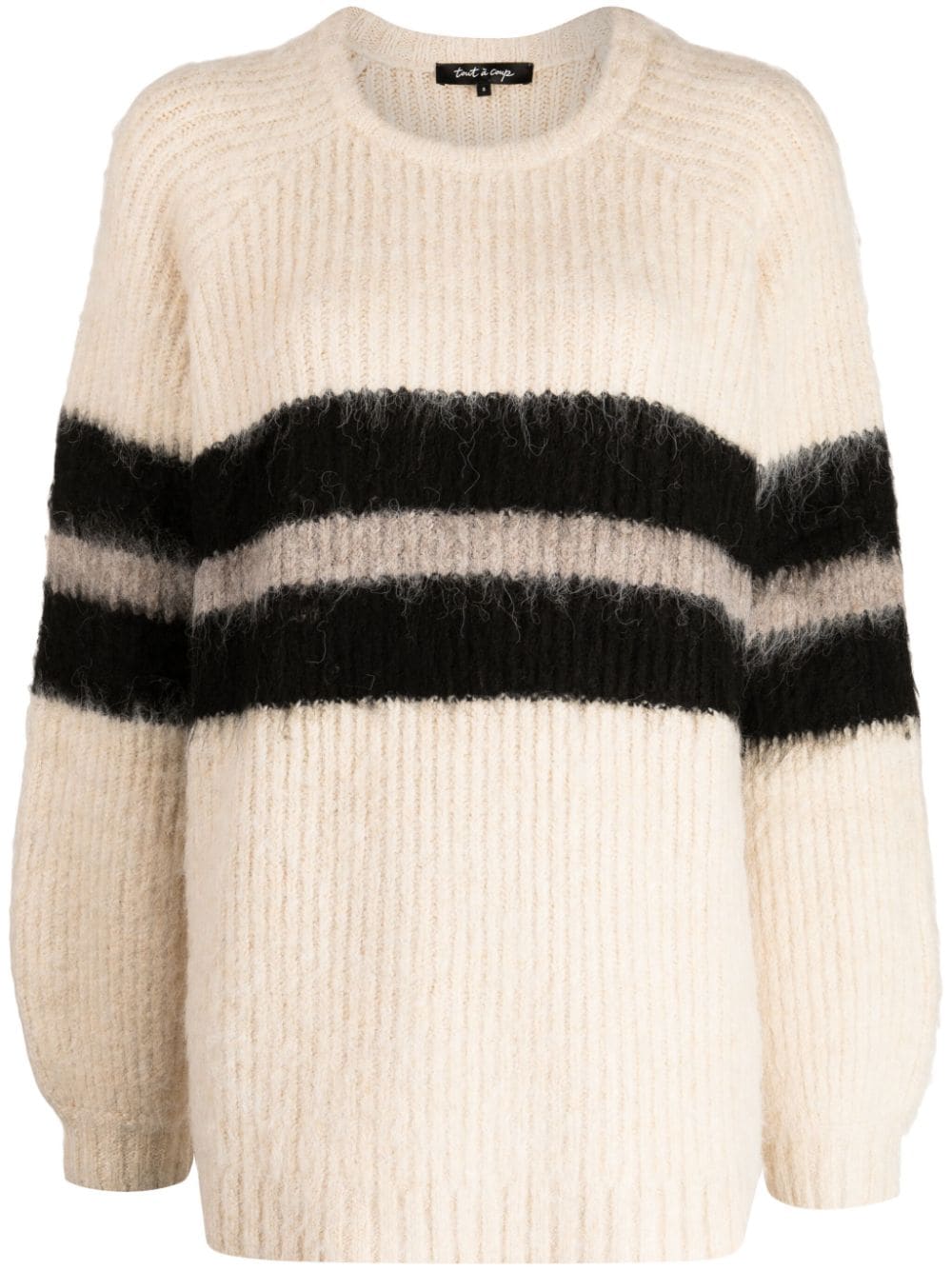 tout a coup brushed crew-neck jumper - Neutrals von tout a coup