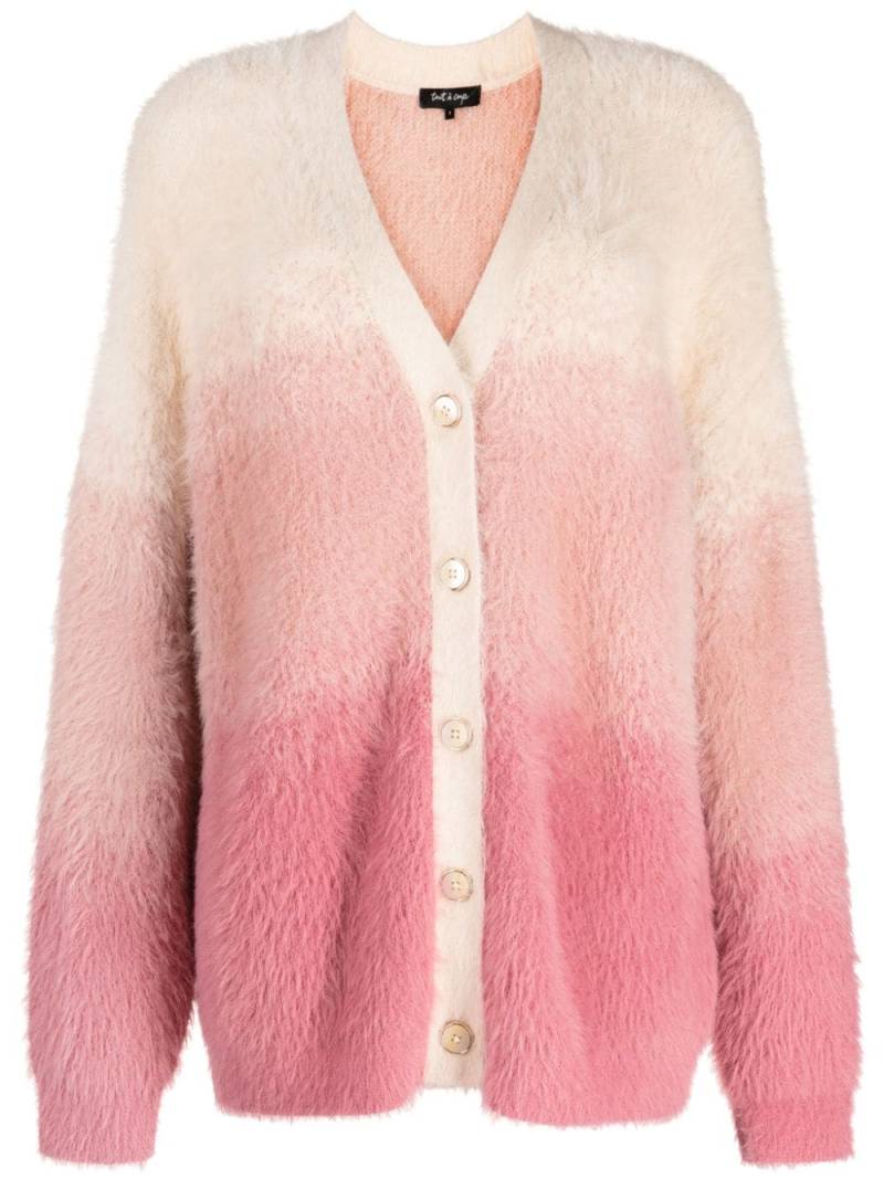 tout a coup brushed gradient cardigan - Pink von tout a coup