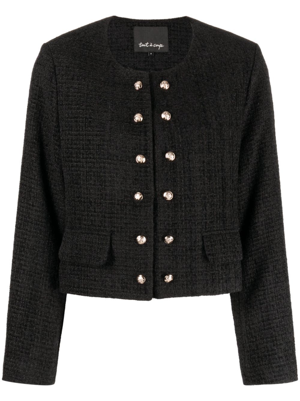 tout a coup button-up tweed jacket - Black von tout a coup