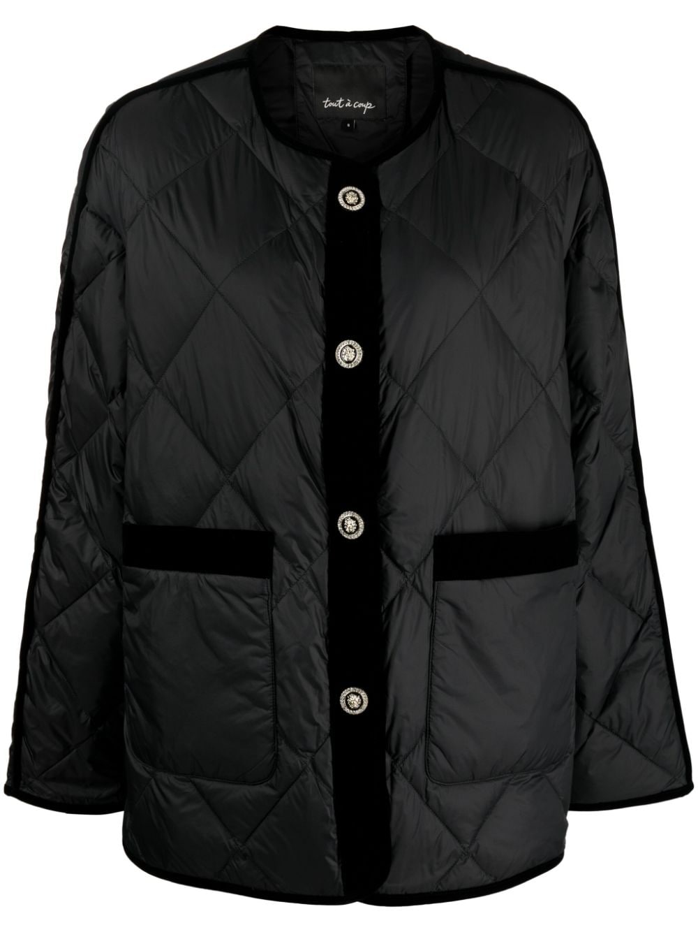 tout a coup diamond-quilted down jacket - Black von tout a coup