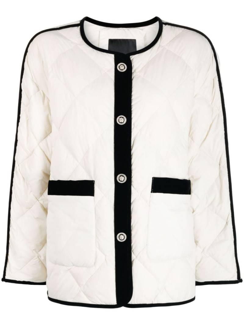 tout a coup diamond-quilted down jacket - White von tout a coup