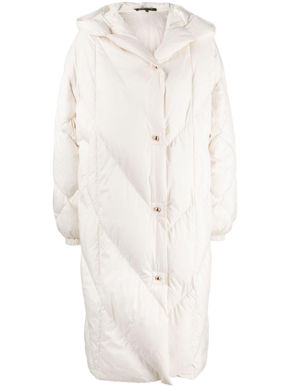 tout a coup diamond-quilted hooded jacket - White von tout a coup