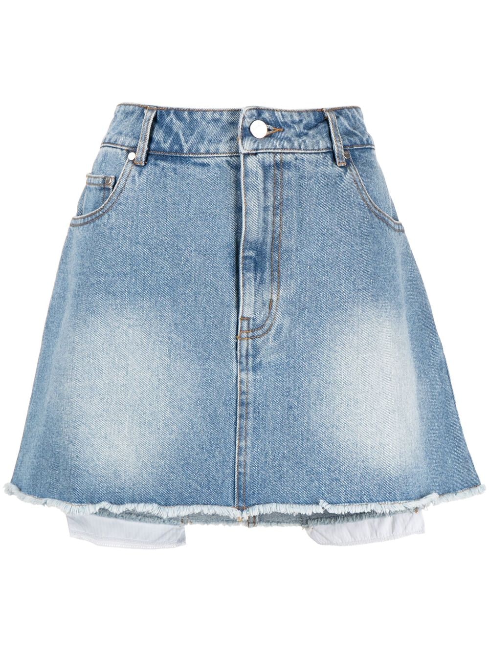 tout a coup distressed denim mini skirt - Blue von tout a coup