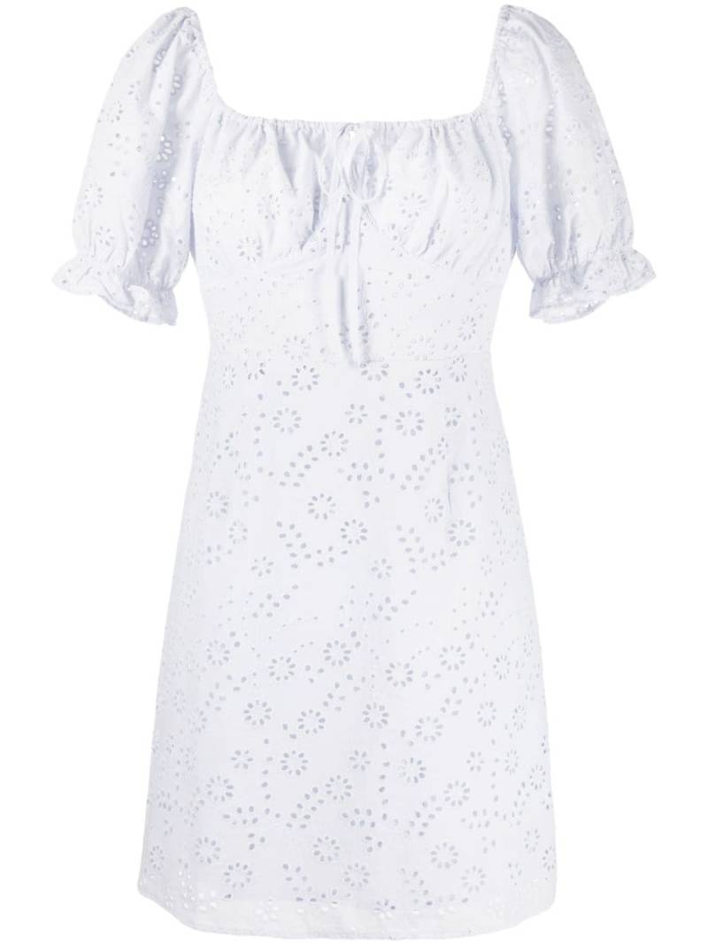 tout a coup embroidered cotton short dress - Purple von tout a coup