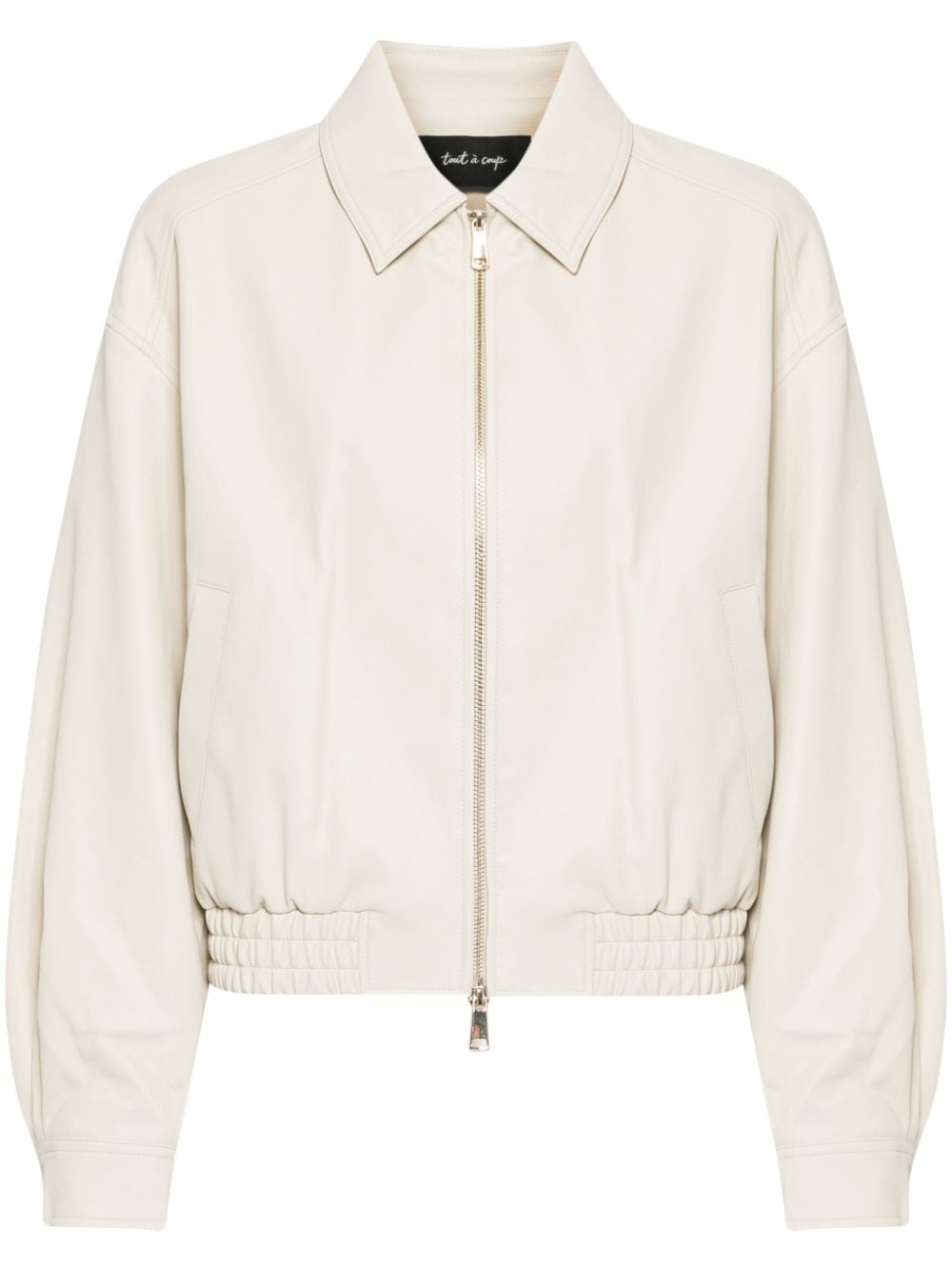 tout a coup faux-leather bomber jacket - Neutrals von tout a coup