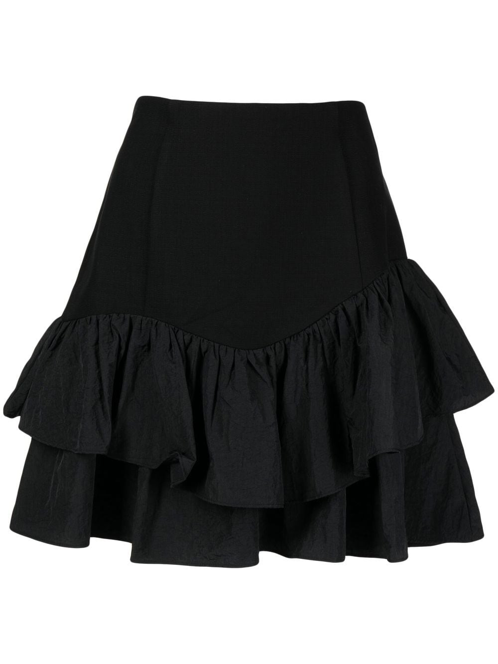 tout a coup high-waist tiered skirt - Black von tout a coup