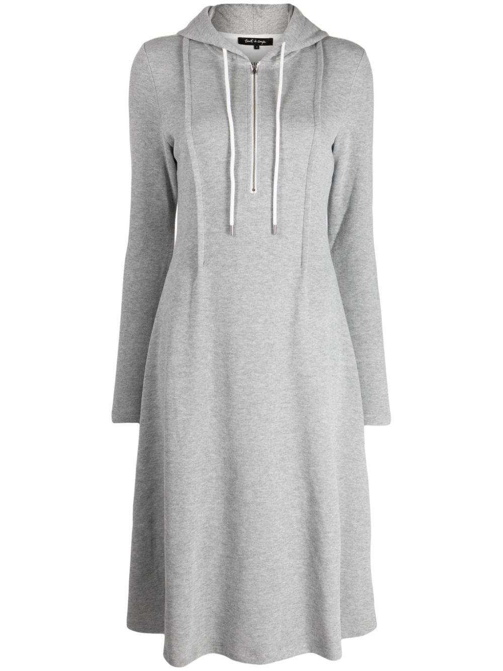 tout a coup hooded fine-knit midi dress - Grey von tout a coup