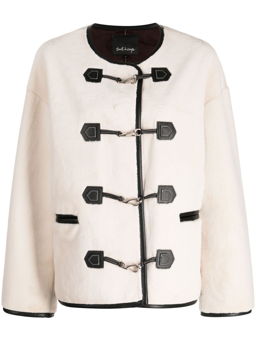 tout a coup hook-fastening jacket - Neutrals von tout a coup