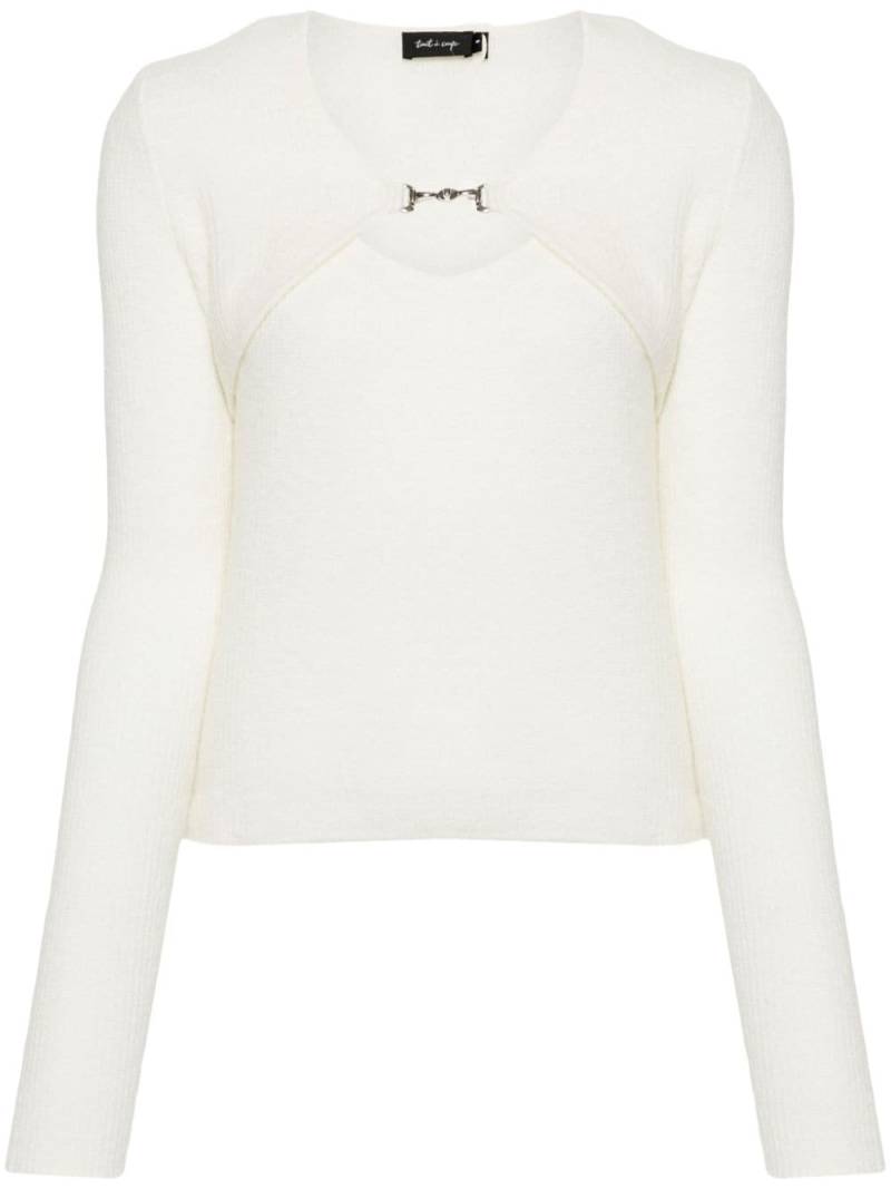 tout a coup layered buckle-detail jumper - White von tout a coup