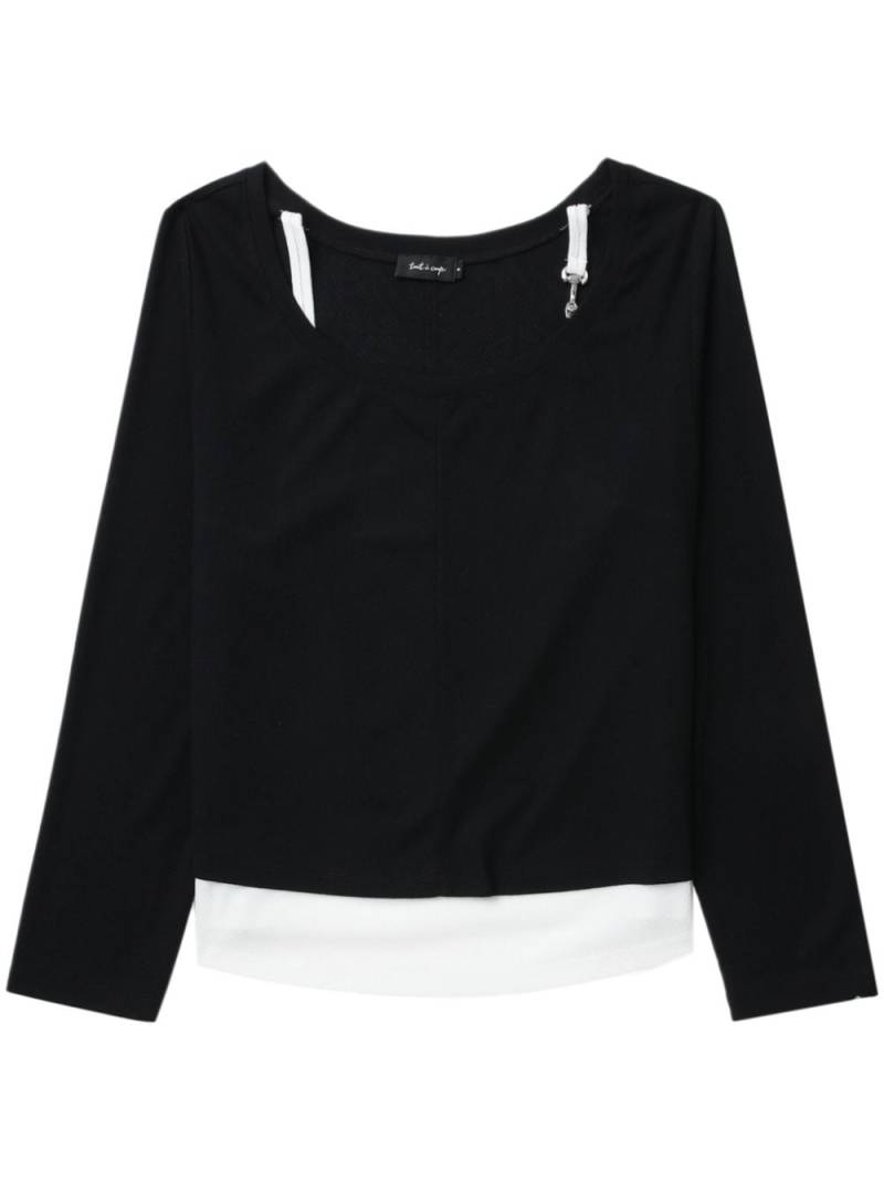 tout a coup layered long-sleeve T-shirt - Black von tout a coup