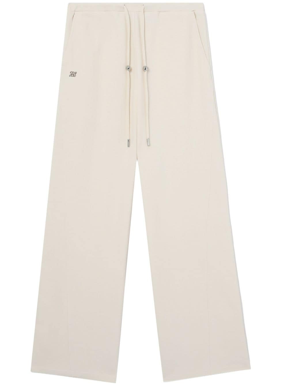 tout a coup logo-embroidered cotton track pants - Neutrals von tout a coup