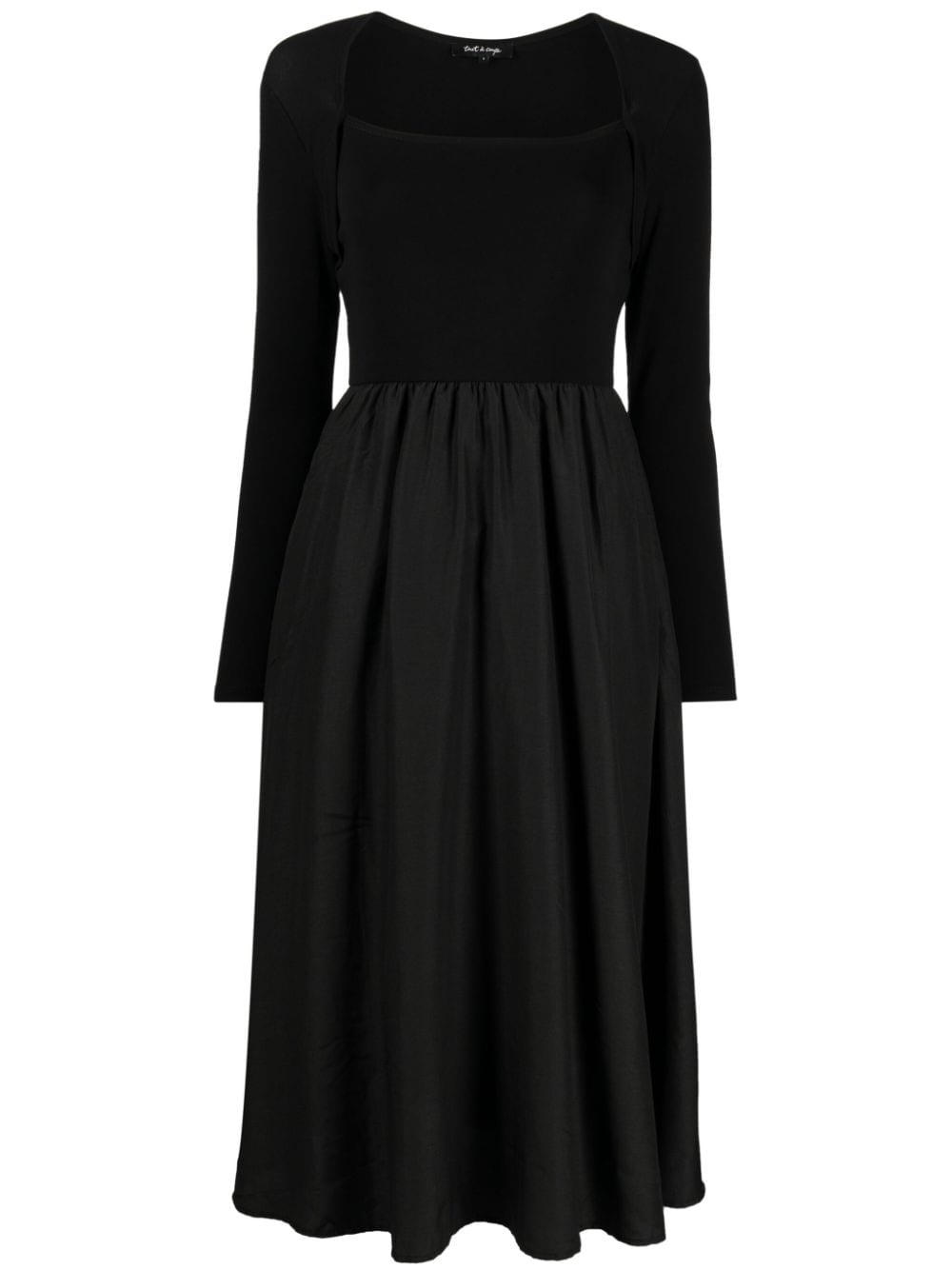 tout a coup long-sleeve flared midi dress - Black von tout a coup