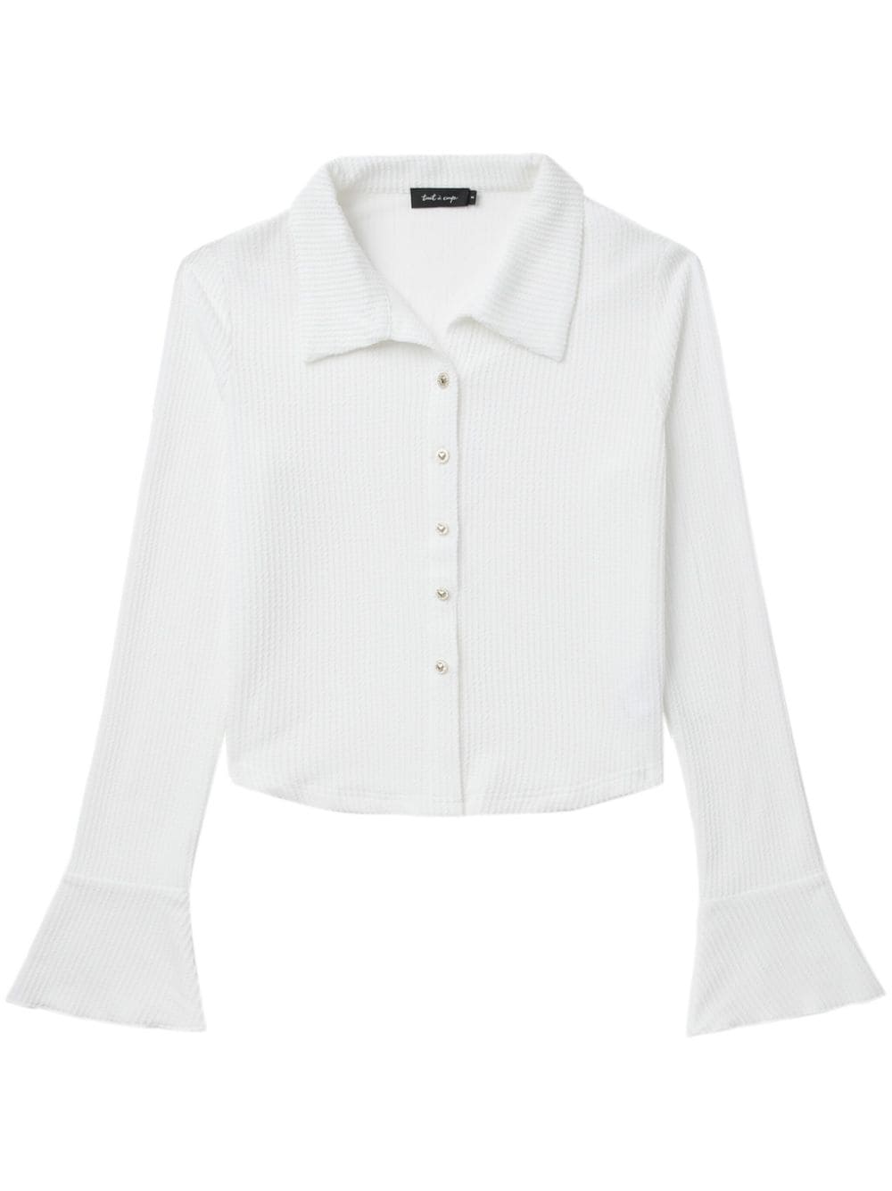 tout a coup long-sleeved seersucker shirt - White von tout a coup