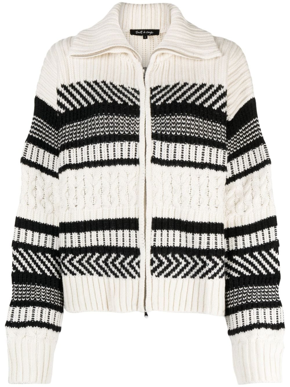 tout a coup patterned-intarsia bomber jacket - Neutrals von tout a coup