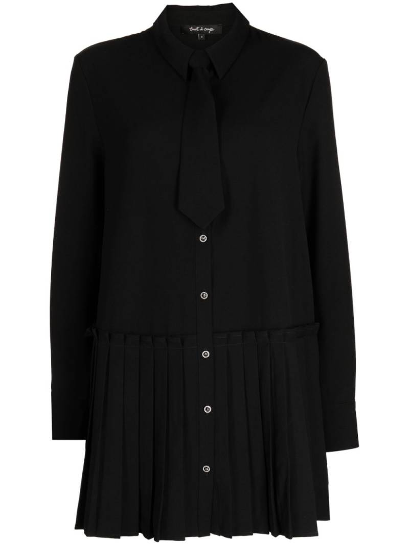 tout a coup pleated shirt dress - Black von tout a coup