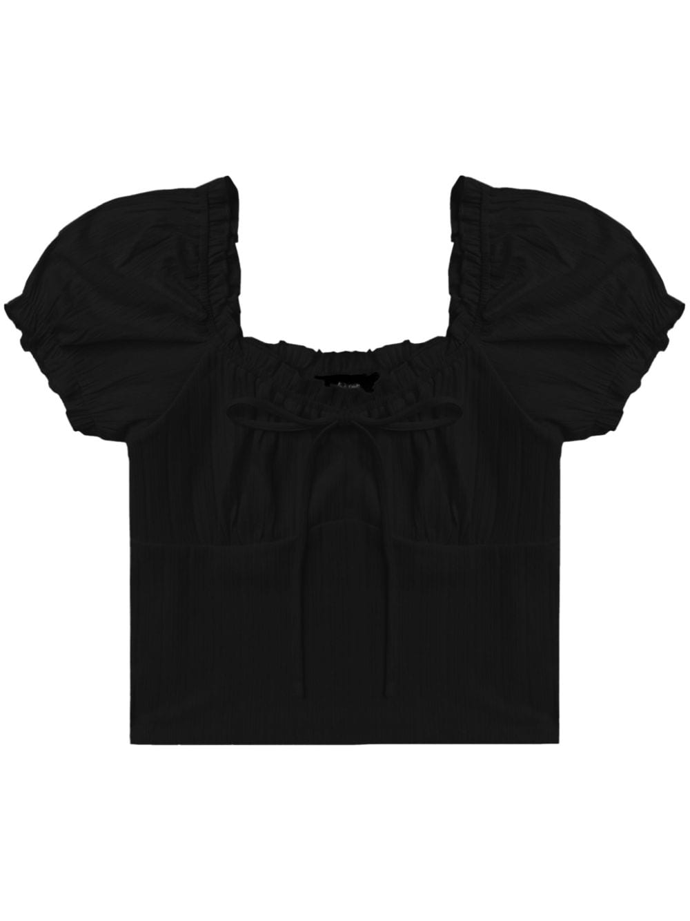 tout a coup puff-sleeves ruffle-trim blouse - Black von tout a coup